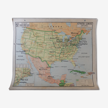 Map vidal-Lablache No. 51 United States