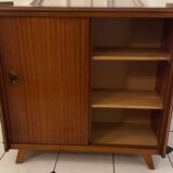Vintage shoe cabinet with splayed legs