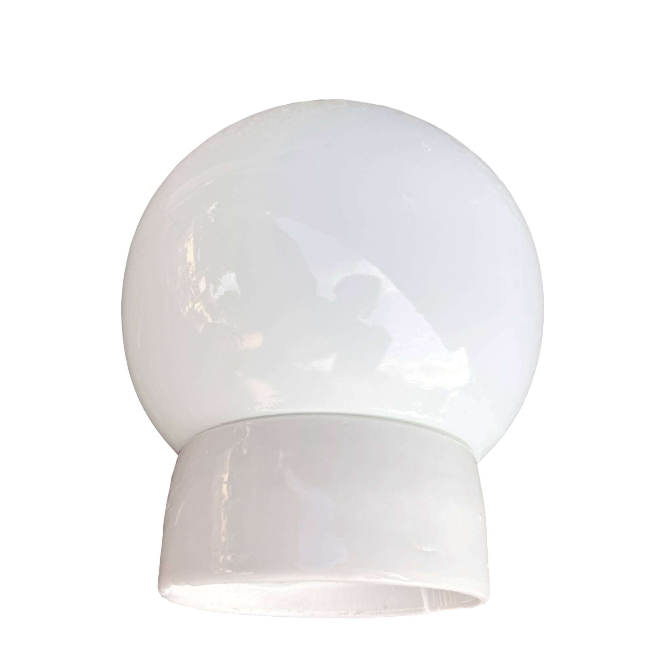 Industrial wall lamp, white, glass, FOTON, Poland, 1960s.