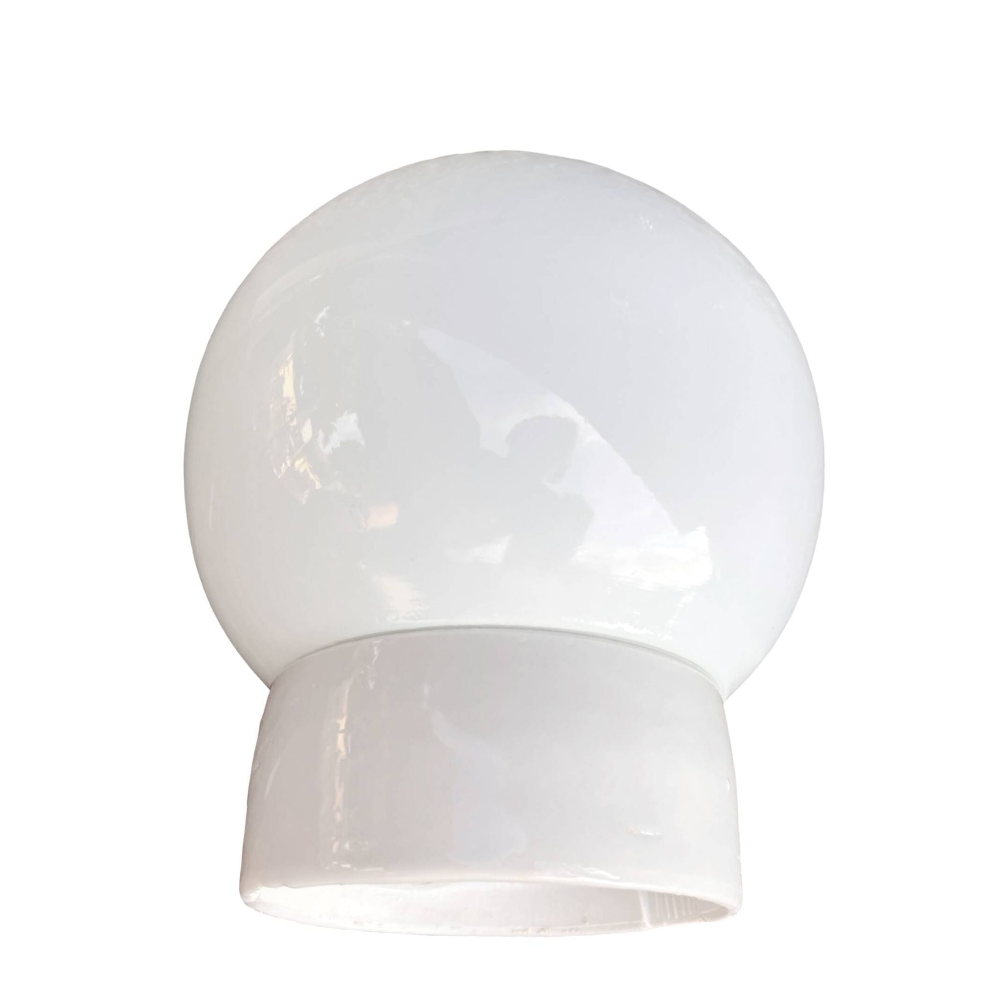 Industrial wall lamp, white, glass, FOTON, Poland, 1960s.
