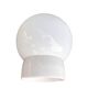 Industrial wall lamp, white, glass, FOTON, Poland, 1960s.