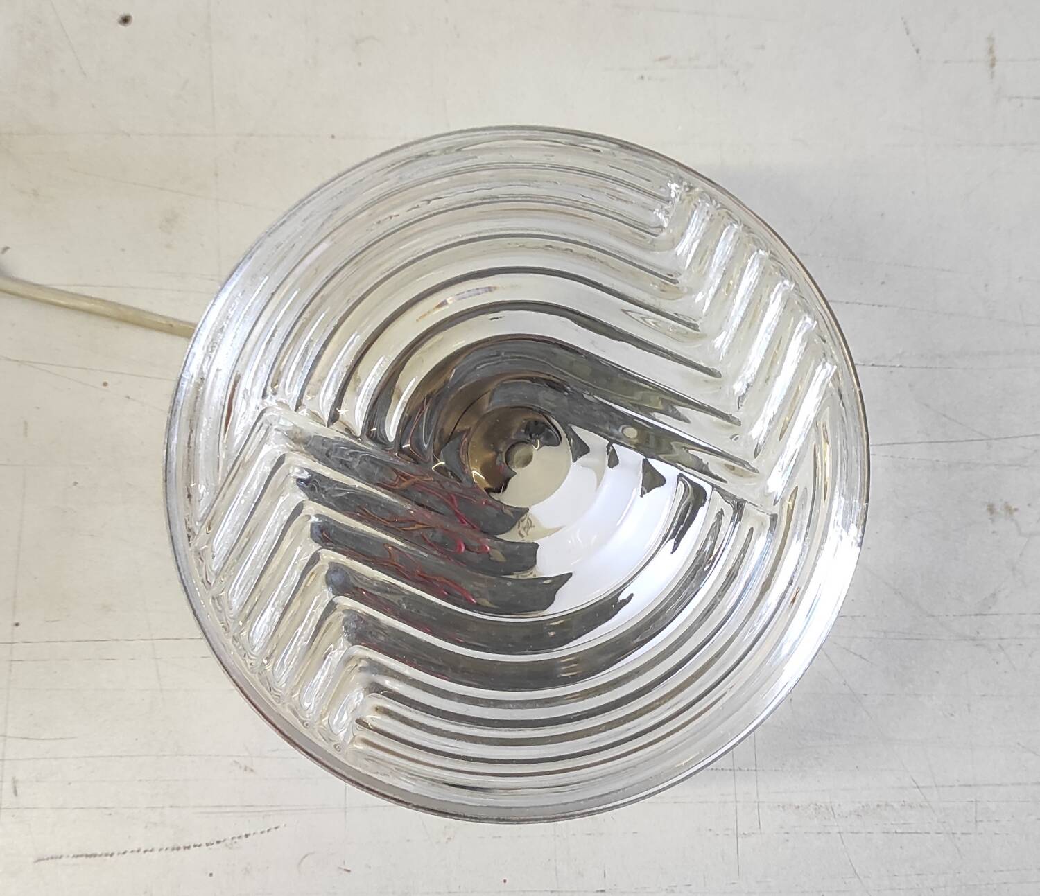 Ceiling light or wall lamp in Bauhaus style made of glass - mid 20th century.
