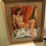 Aquarelle , nu de Madeleine Charles
