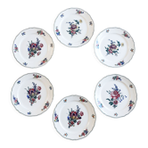 6 assiettes plates Villeroy et Boch , Vieux Strasbourg , vintage français , années 50 ( lot 1 )