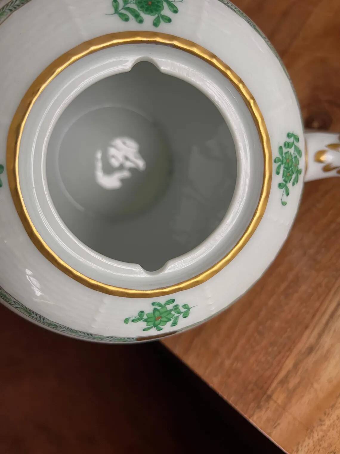 Gorgeous Herend Hungary Apponyi Chinese Bouquet Green Complete Dinner, Brea