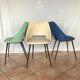 3 chaises tonneau années 50/60 skaï
