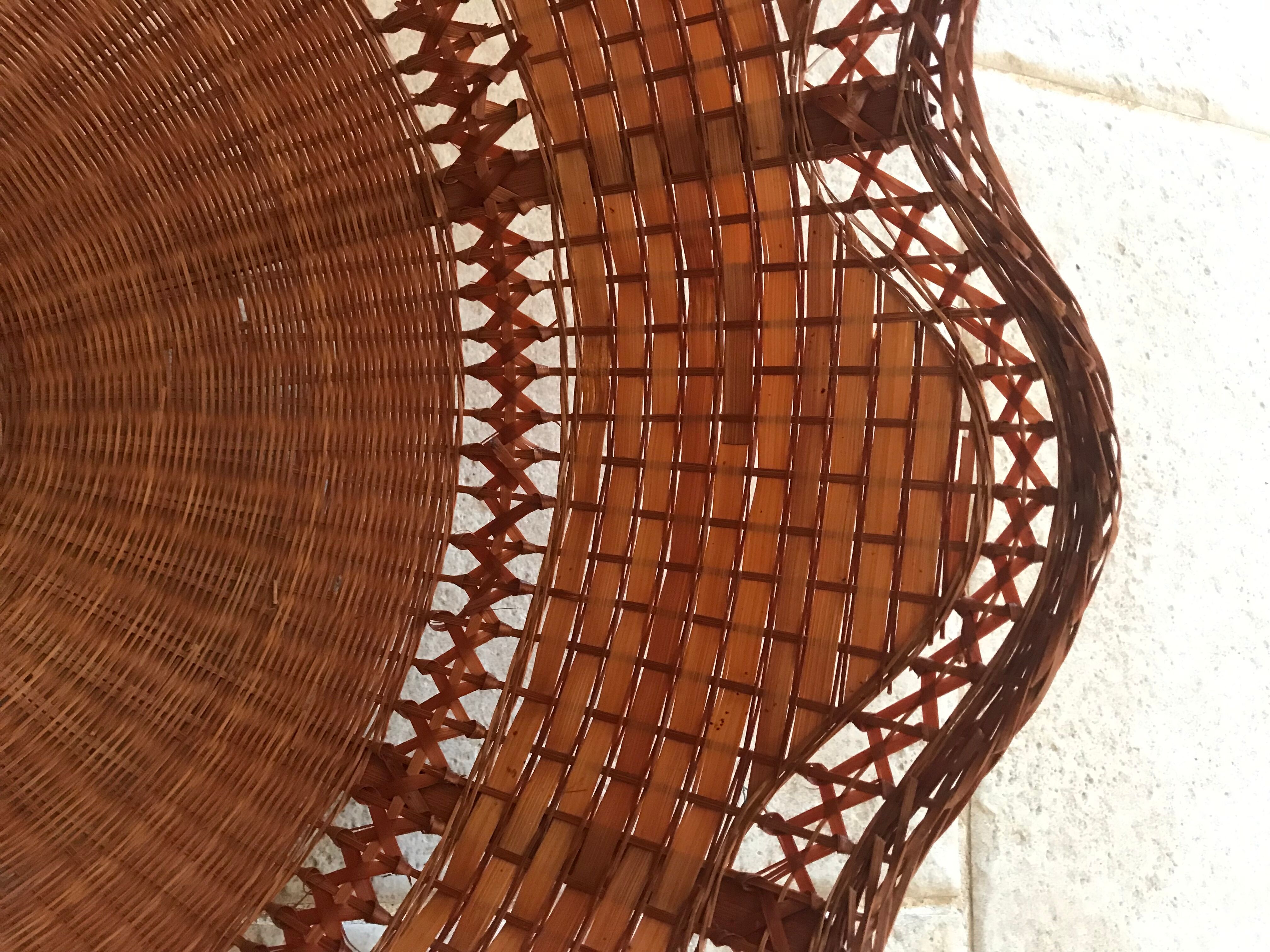 Vintage rattan pendant lamp 38cm