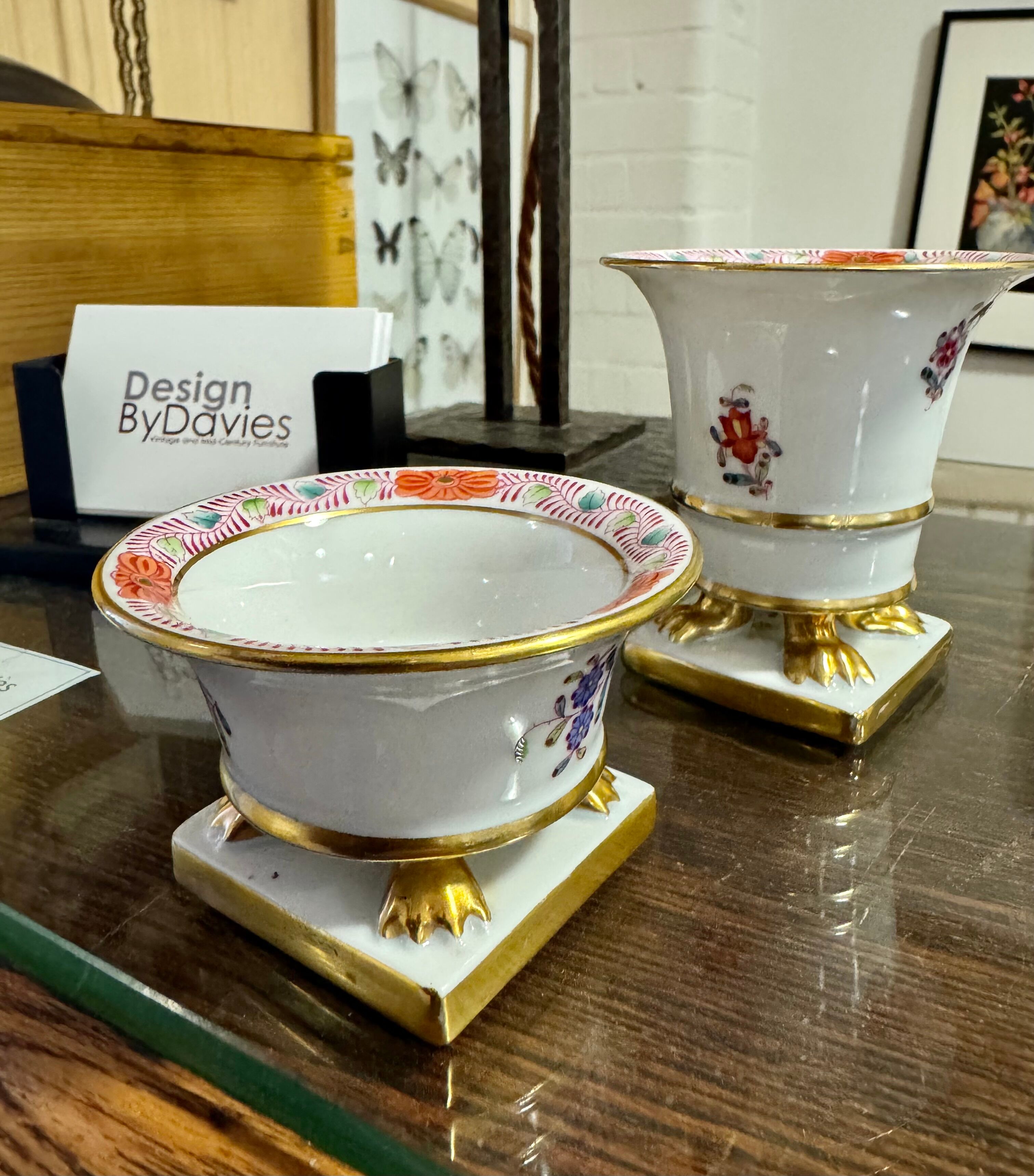 Pair of Small Porcelain Vases by Herend