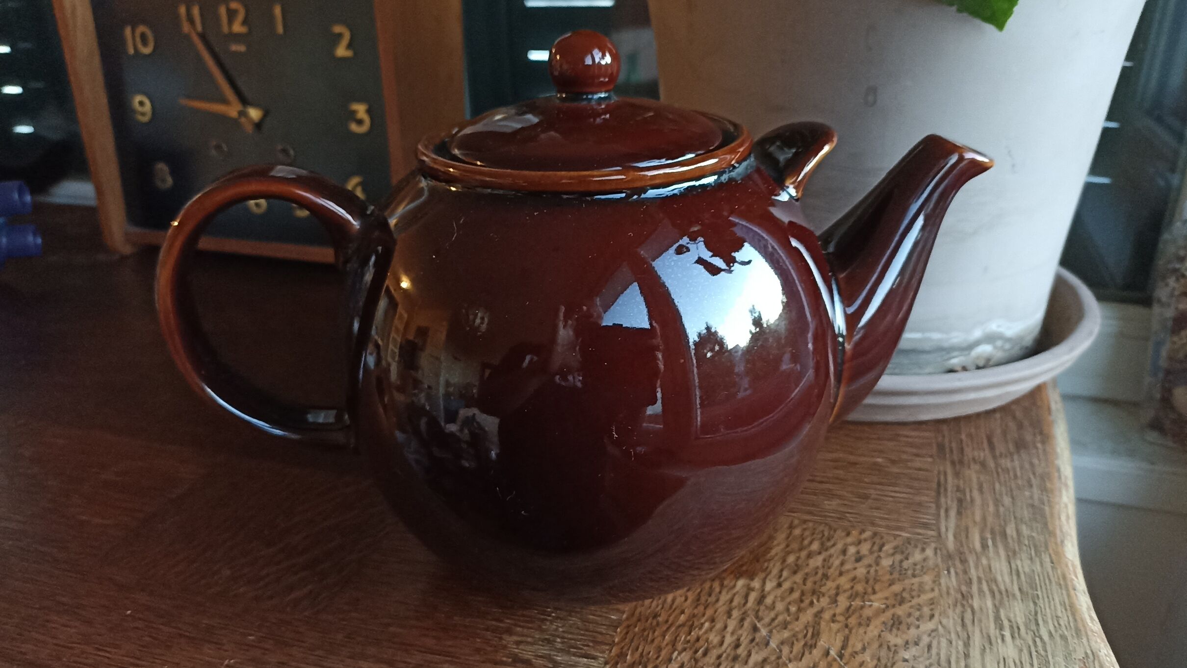 Vintage ceramic ball teapot
