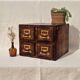 Workshop furniture made of oak and brass.