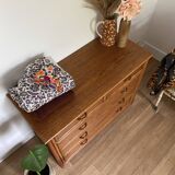 Commode en rotin vintage