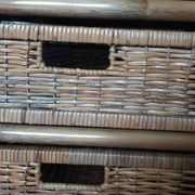 Rattan and wicker chest of drawers
