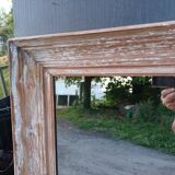 Mirror in molded and white fir (Papeete collection)