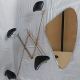 Coat rack mirror circa 1950, Asselbur edition
