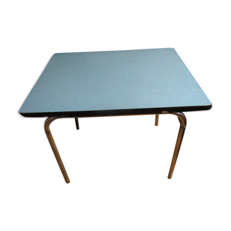 Blue formica table