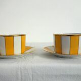 2 tasses avec sous tasses porcelaine de Limoges vintage