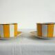 2 vintage Limoges porcelain cups with saucers