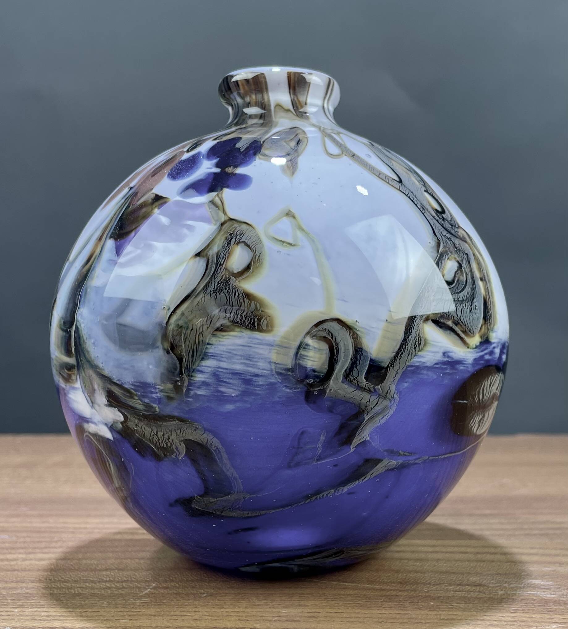 Murano glass soliflore ball vase