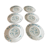 Vintage forget-not dessert plates