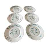 Assiettes à dessert myosotis vintage