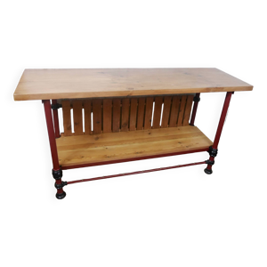 Table fer et bois meuble - metier