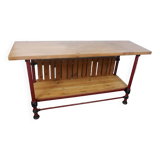 Table fer et bois meuble de metier