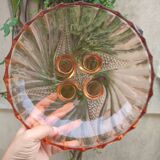 Art Deco glass cup by Rosaline France