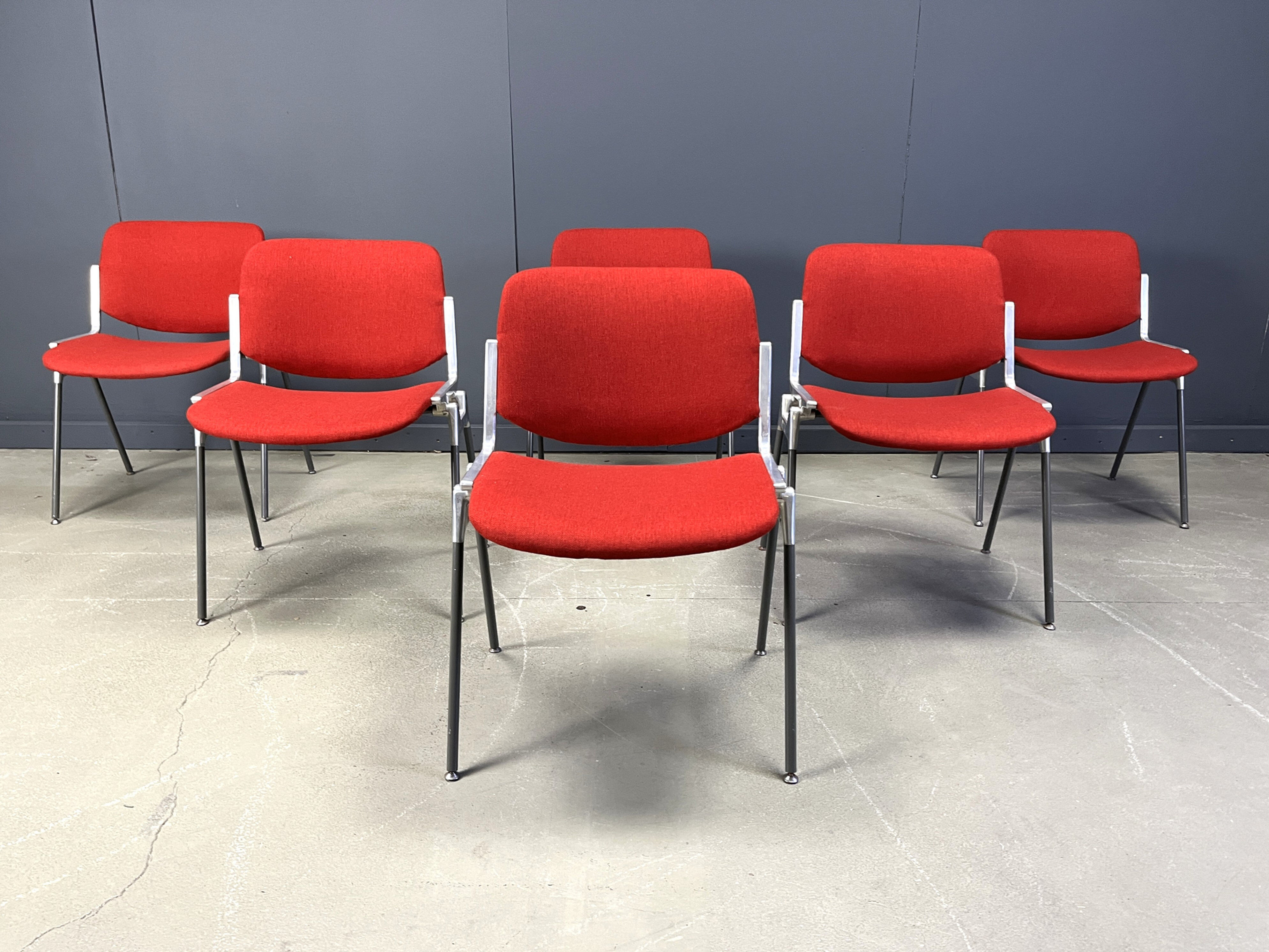 Vintage DSC 106 side chairs by Giancarlo Piretti for Castelli, 1970s