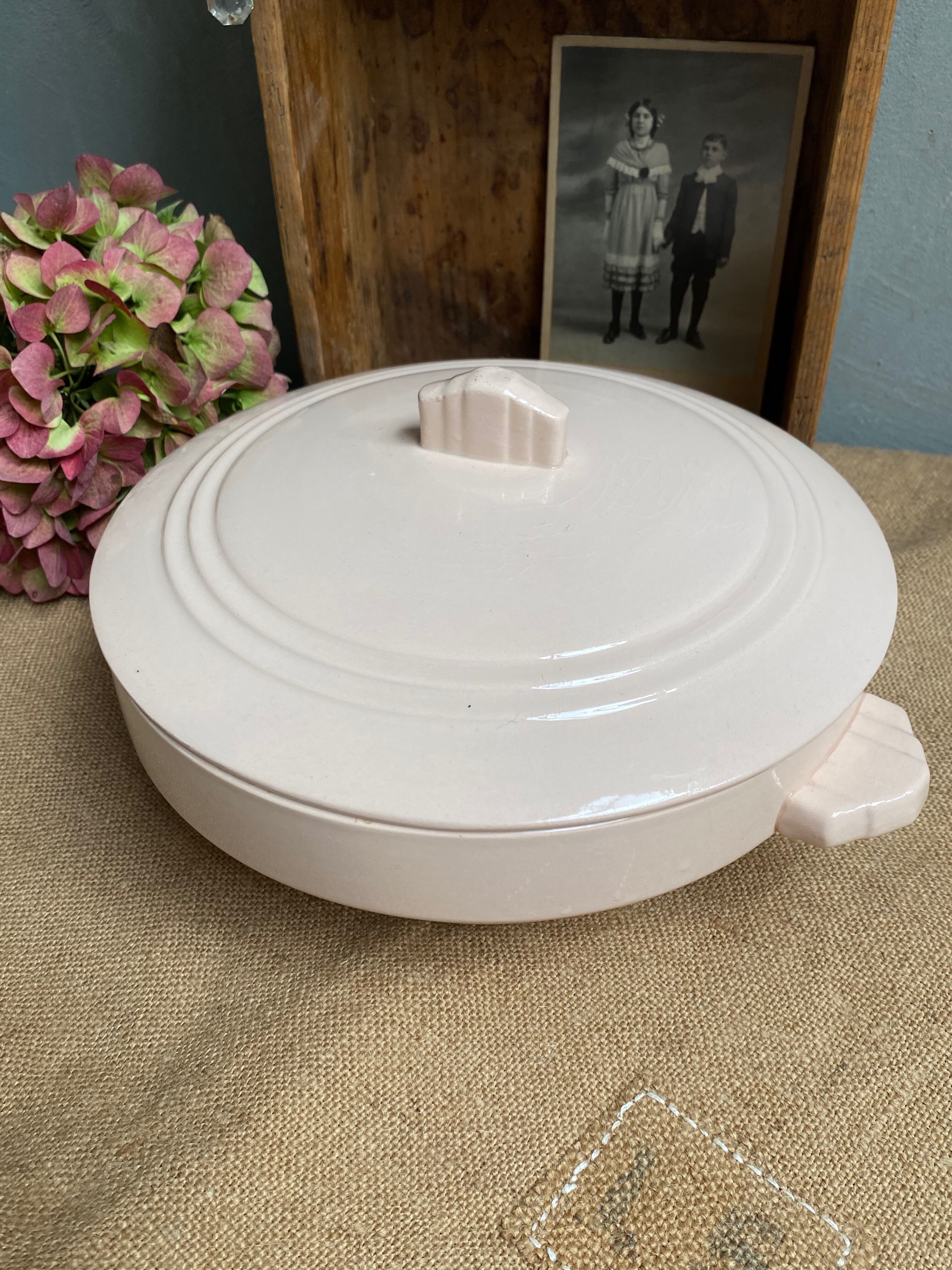 Pale pink Art Deco soup tureen