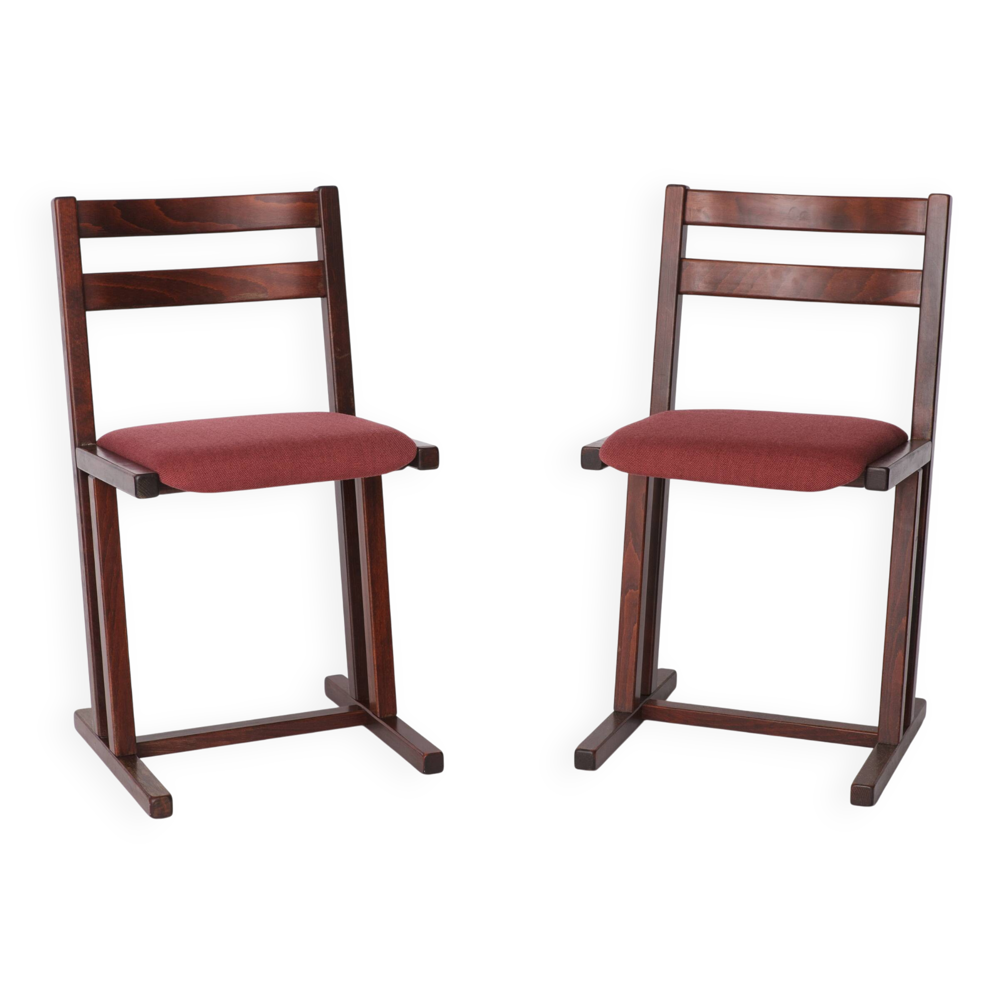 Pair of Vintage Casala Dining Chairs – Mid-Century German Design, Beechwood
