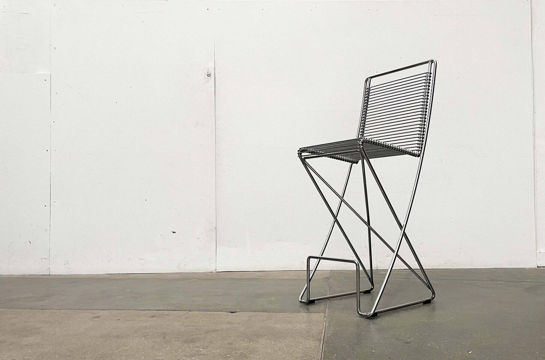 Tabouret de cuisine Postmoderne allemand Kreuzschwinger par Till Behrens pour Meyer Stahlmöbel, années 1980