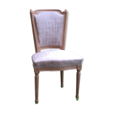 Louis XVI-style chair, with a sling or "Policeman's Hat"