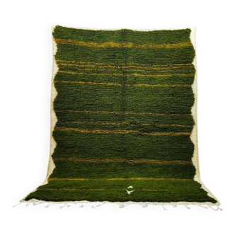 Tapis marocain en laine verte