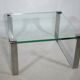 Table basse étroite en verre chromé Draenert 1022 années 1970