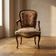 Vintage Louis XV style carved armchair with floral upholstery, 20th century, 90 × 58 cm