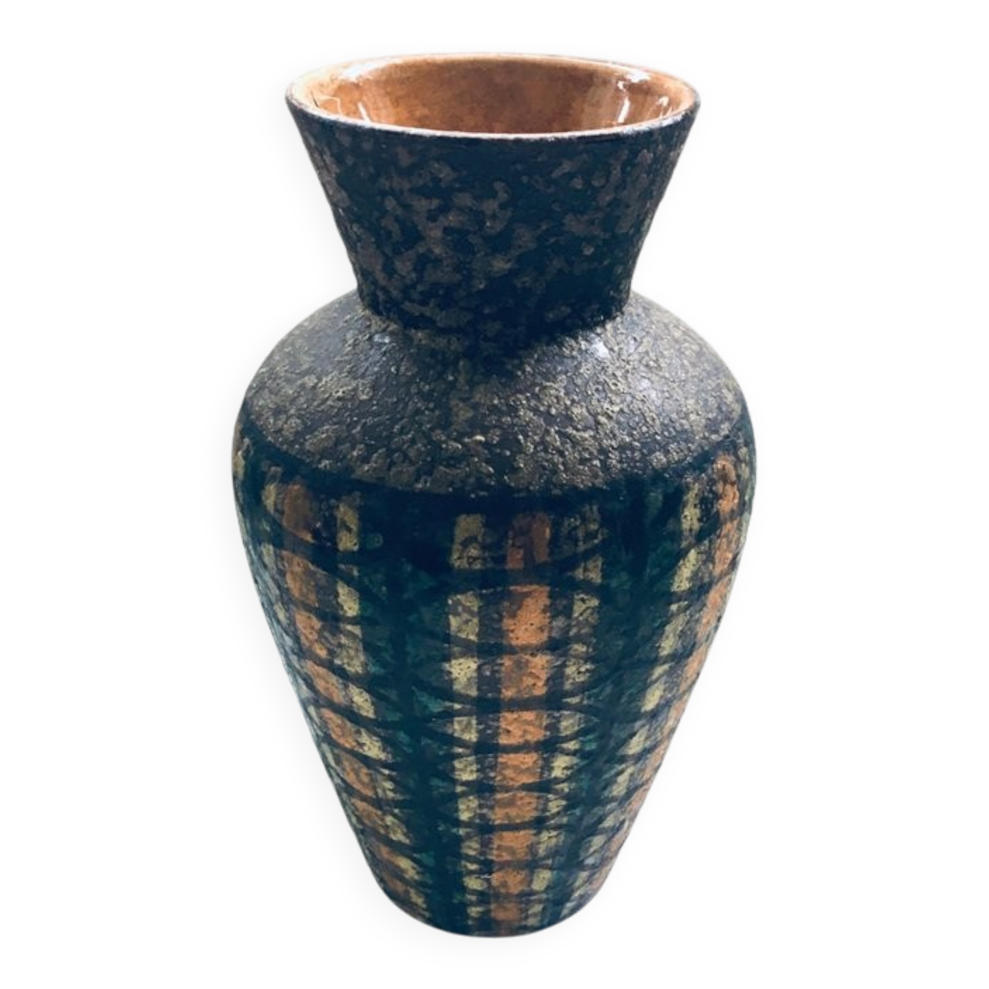 Vintage Art Ceramics Seta Vase attributed to Aldo Londi for Bitossi Raymor, Italy, 1960s