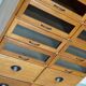 English Haberdashery Shop Cabinet with Glass Fronted Drawers, Circa 1930s