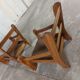 Fauteuils en cuirs et bois vintage
