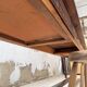 Table XXL noyer massif foncé 3m