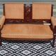 Banquette ancienne tissu velours