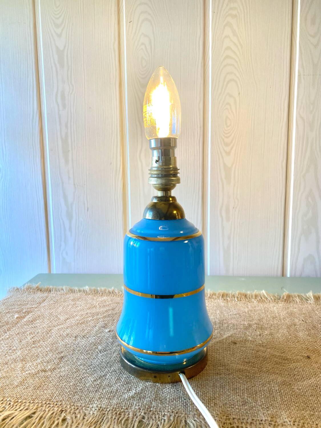 Opaline lamp base from the 50s