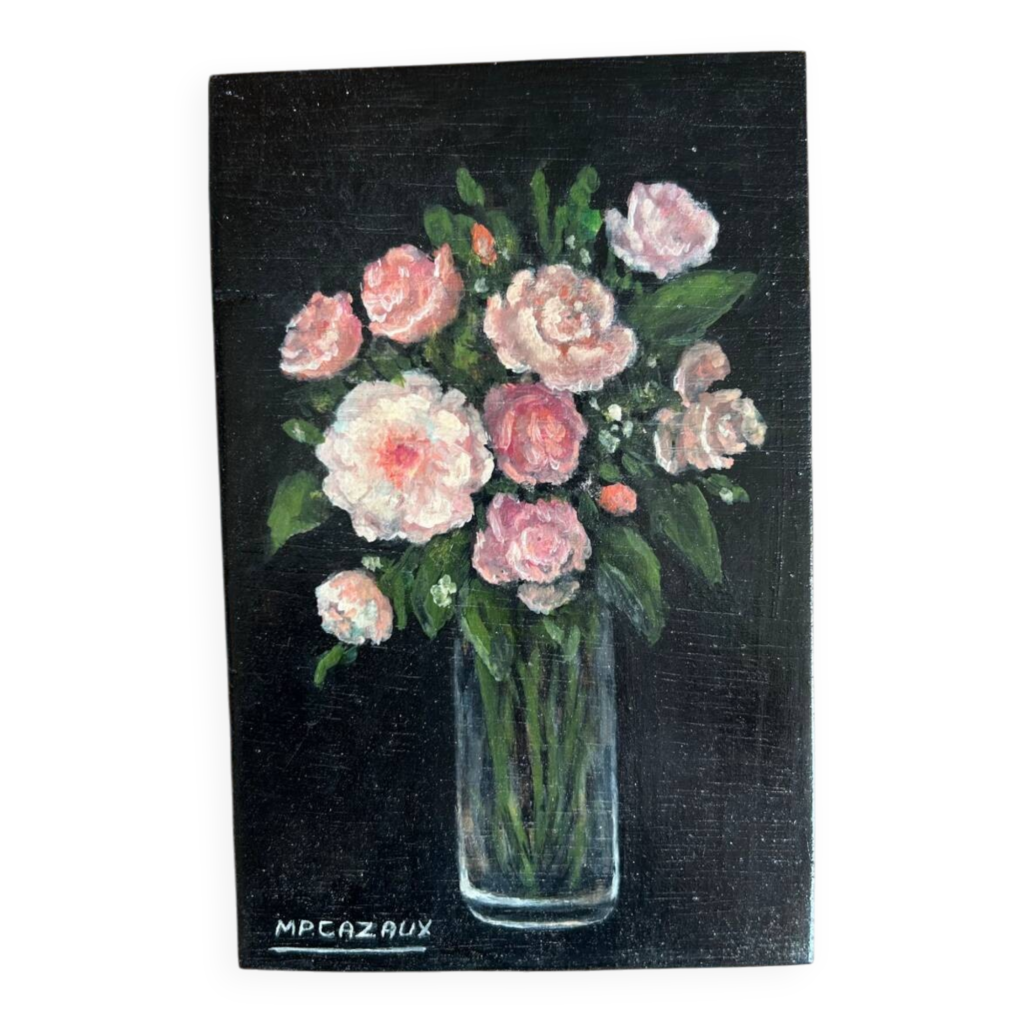 Small oil on panel Flowers