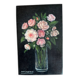 Small oil on panel Flowers