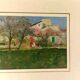 Landscape Painting Oil on Panel Early 1900s Italy Antique Painting