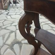 Late 19th century walnut console table