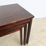 Nest of tables in rosewood, Denmark, 1960s.