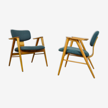 Ensemble de deux fauteuils FT14 par Cees Braakman pour Pastoe, années 1950