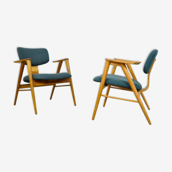 Mid-century set of two Birch armchairs FT14 by Cees Braakman for Pastoe, 1950s