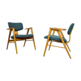 Mid-century set of two Birch armchairs FT14 by Cees Braakman for Pastoe, 1950s