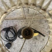 50s Vallauris black and yellow ceramic lamp